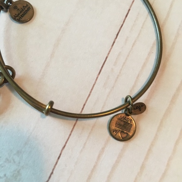 Alex and Ani Gold Peace Sign Bracelet - Picture 4 of 5
